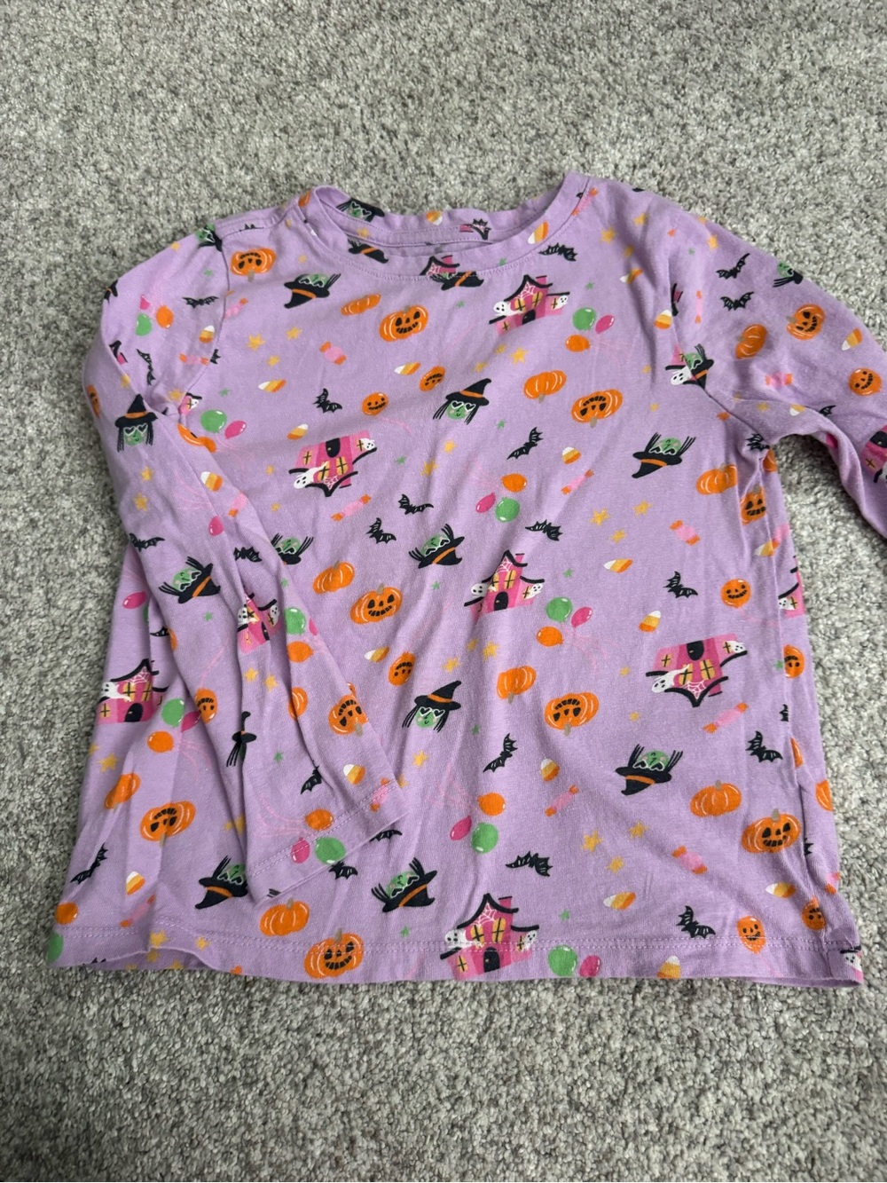 Old Navy Purple Halloween Print Long Sleeve Tee